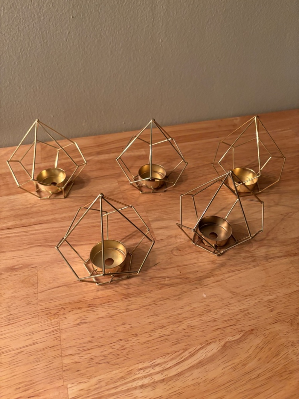 Hobby Lobby Gold Geometric Tealight Holder Set